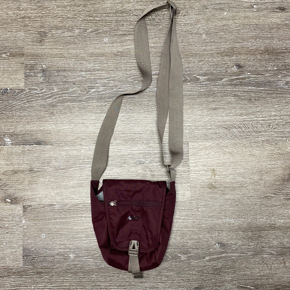 Maroon MEC crossbody bag